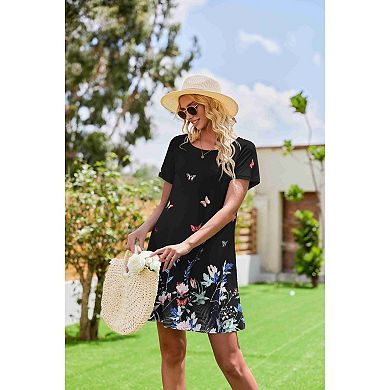 Ekouaer Women's Soft Short Sleeve Nightgown Sleep Shirt