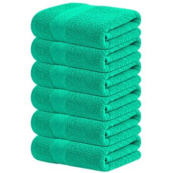 Set Of 6 Hand Towels For Bathroom 600 Gsm Cotton Ultra Soft Quick Drying Hotel Quality Towel