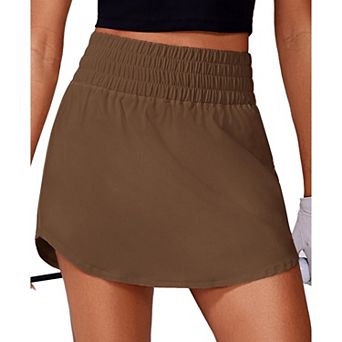 Pinspark Women's High Waisted A Line Golf Tennis Skort Quick Dry Pickleball Skirt with Pockets