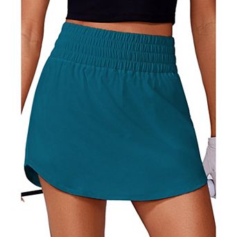 Pinspark Women's High Waisted A Line Golf Tennis Skort Quick Dry Pickleball Skirt with Pockets