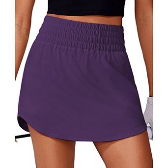 Pinspark Women's High Waisted A Line Golf Tennis Skort Quick Dry Pickleball Skirt with Pockets