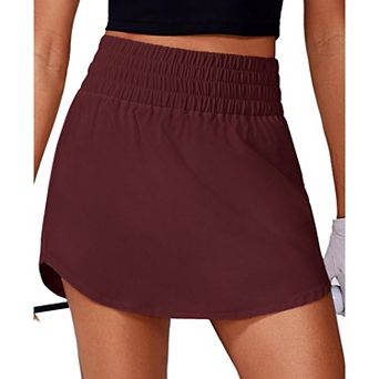 Pinspark Women's High Waisted A Line Golf Tennis Skort Quick Dry Pickleball Skirt with Pockets