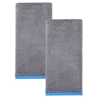 2 Pack Cotton Soft Hand Towels Solid Absorbent Durable Hand Towel for Bathroom Gym Kitchen 13"x29"
