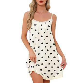 Women's Lace Nightgown Spaghetti Strap Cami Sleeveless Sleepwear Sleep Dress