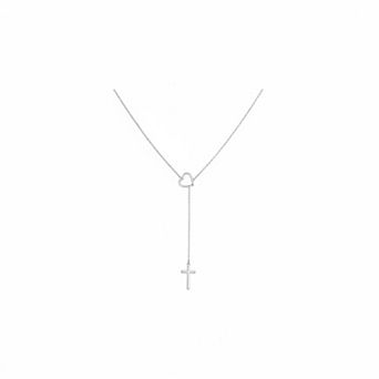 ZUQIETA Dainty Cross Pendant Necklace 14K Gold Plated Adjustable Faith Gift
