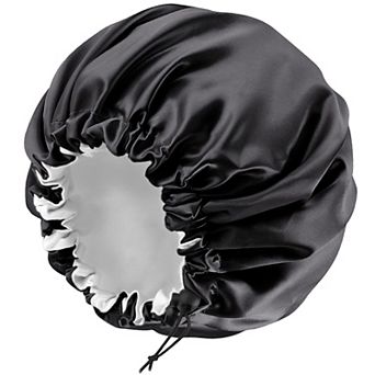 Satin Bonnet Silk Curly Hair Braid Sleeping Women Large Double-layer Adjustable