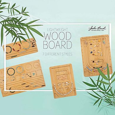 John Bead 43x28.5x1cm Bamboo Wood Jewelry Combo Beading Board