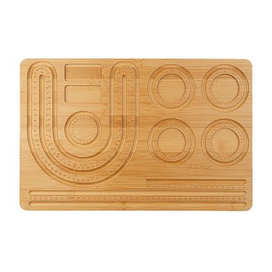 John Bead 43x28.5x1cm Bamboo Wood Jewelry Combo Beading Board