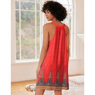 Ekouaer Nightgown for Women Sleeveless Sleepwear