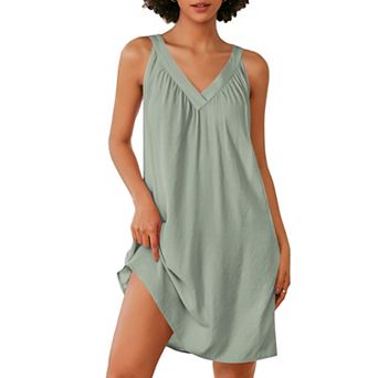 Ekouaer Nightgown for Women Sleeveless Sleepwear