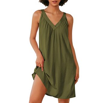 Ekouaer Nightgown for Women Sleeveless Sleepwear