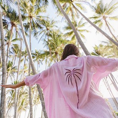 Women's Long Sleeve Button Down Shirt Cover Up Vacation Beach Solid Color Blouse