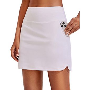 PINSPARK Women's Tummy Control Tennis Golf Skort Lightweight Workout Skirt with 3 Pockets