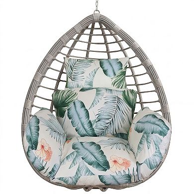 Soft Thick Egg Chair Cushion with Headrest and Washable Cover