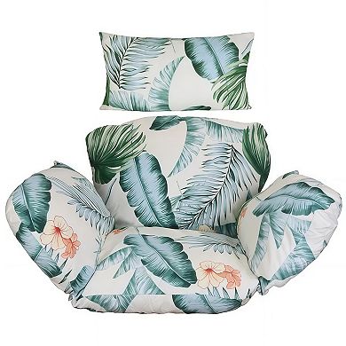 Soft Thick Egg Chair Cushion with Headrest and Washable Cover