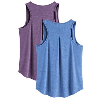 Pinspark Women's Loose Fit Racerback Workout Tank Top Quick Dry Gym Running Shirt