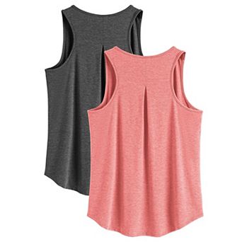 Pinspark Women's Loose Fit Racerback Workout Tank Top Quick Dry Gym Running Shirt