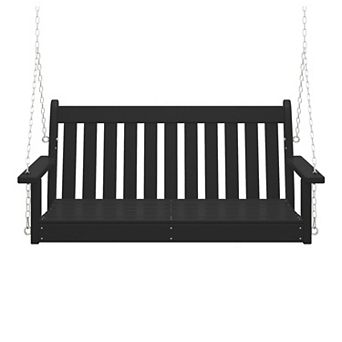 Outdoor Patio HDPE Hanging Front Porch Swing Bench