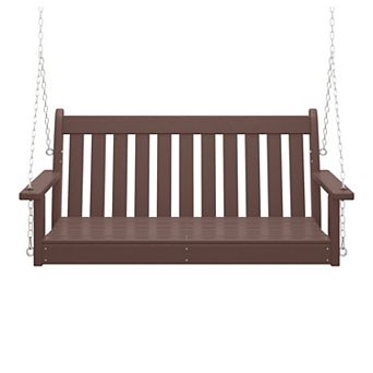 Outdoor Patio HDPE Hanging Front Porch Swing Bench