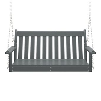 Outdoor Patio HDPE Hanging Front Porch Swing Bench