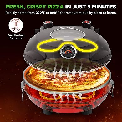 NutriChef Electric Pizza Oven 12 Inch