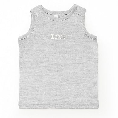 Embroidered Love Typewriter - Youth Tank Top