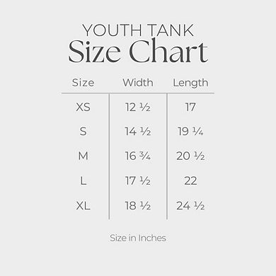 Embroidered Love Typewriter - Youth Tank Top