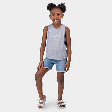 Embroidered Love Typewriter - Youth Tank Top