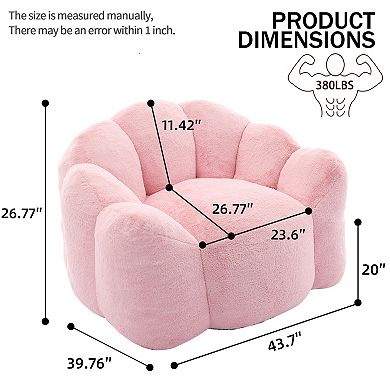 KWPZQEB Lotus Type Compression Bean Bag Chair with pull ring, Lazy Sofa Chair for Living Room