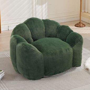KWPZQEB Lotus Type Compression Bean Bag Chair with pull ring, Lazy Sofa Chair for Living Room