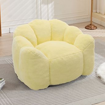 KWPZQEB Lotus Type Compression Bean Bag Chair with pull ring, Lazy Sofa Chair for Living Room