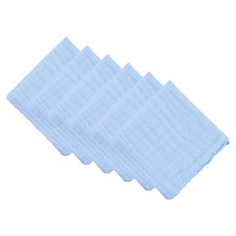 12" x 12" Cotton Muslin Washcloths, Soft & Absorbent Reusable Face Cloths for Bathroom Gym Spa