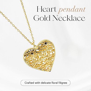 KSIZUIS Heart Pendant Necklace for Women - 18" Lightweight Elegant Chain, Gift-Ready