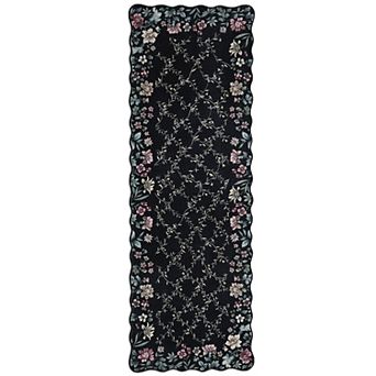 Vintage Floral Runner Rug Washable Non-Slip Carpet for Hallway & Bedroom