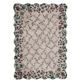 Vintage Floral Runner Rug Washable Non-Slip Carpet for Hallway & Bedroom