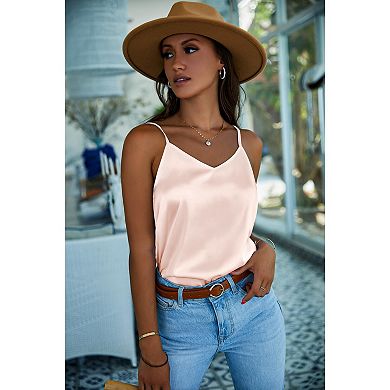 Ekouaer 3 Pack Womens Tank Top V Neck Camisole Cami Spaghetti Strap Top Loose