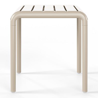 Plastic Modern Outdoor Patio Accent Side Tables (Set of 2)