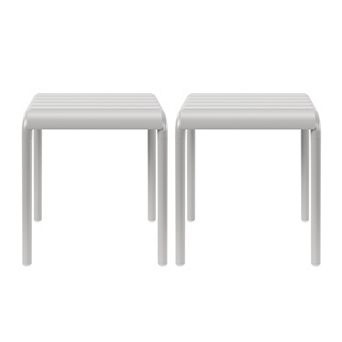 Plastic Modern Outdoor Patio Accent Side Tables (Set of 2)