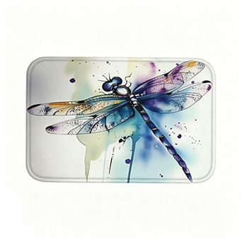 Water Blue Pebble Stone Floor Mat Soft Anti-Slip Quick-Dry Texture