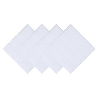 4 Pack Solid Striped Cotton Washcloths, Soft Absorbent Fingertip Towels for Face 13" x 13"