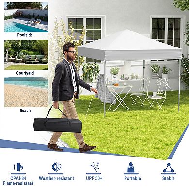 Pop Up Canopy Tent 6.6 x 6.6 Ft Instant Outdoor Sun Shelter