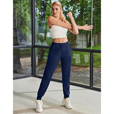Pinspark Women's Stretch Athletic Joggers Lightweight Running Sweatpants with Pockets