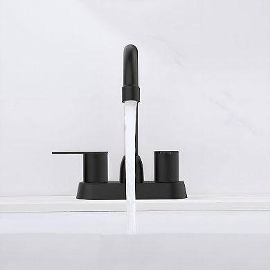 Two-Handle Bathroom Faucet with Deck-Mount Installation for Lavatory Sinks