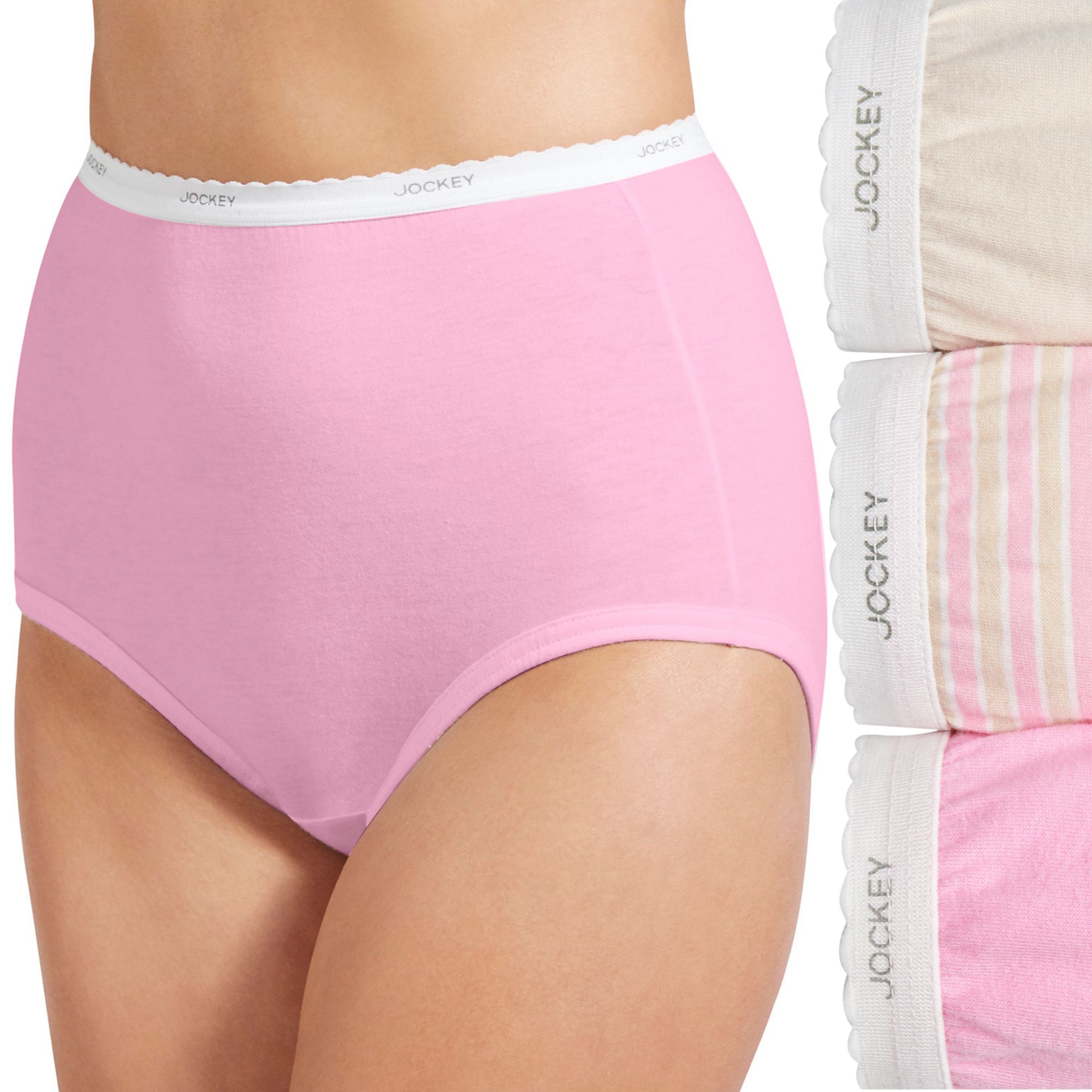 Womens Jockey® Classics 3-Pack Brief Panty Set 9482, Size: 5, Cosmetic