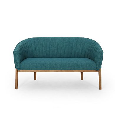 KWPZQEB Modern Fabric Loveseat Sofa with Wooden Legs