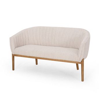 KWPZQEB Modern Fabric Loveseat Sofa with Wooden Legs