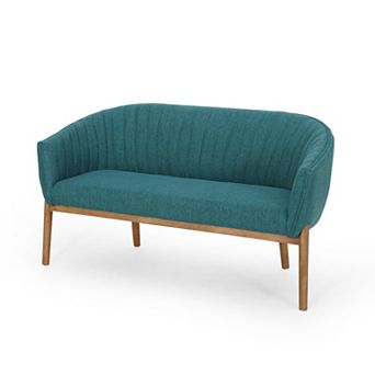 KWPZQEB Modern Fabric Loveseat Sofa with Wooden Legs