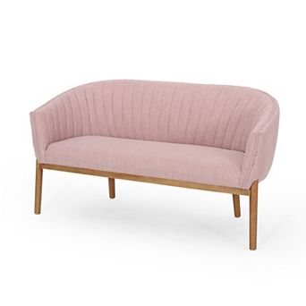 KWPZQEB Modern Fabric Loveseat Sofa with Wooden Legs