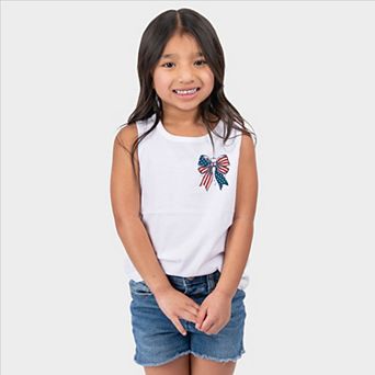 Patriotic Bow Stars - Youth Tank Top
