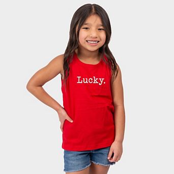 Embroidered Lucky Typewriter - Youth Tank Top